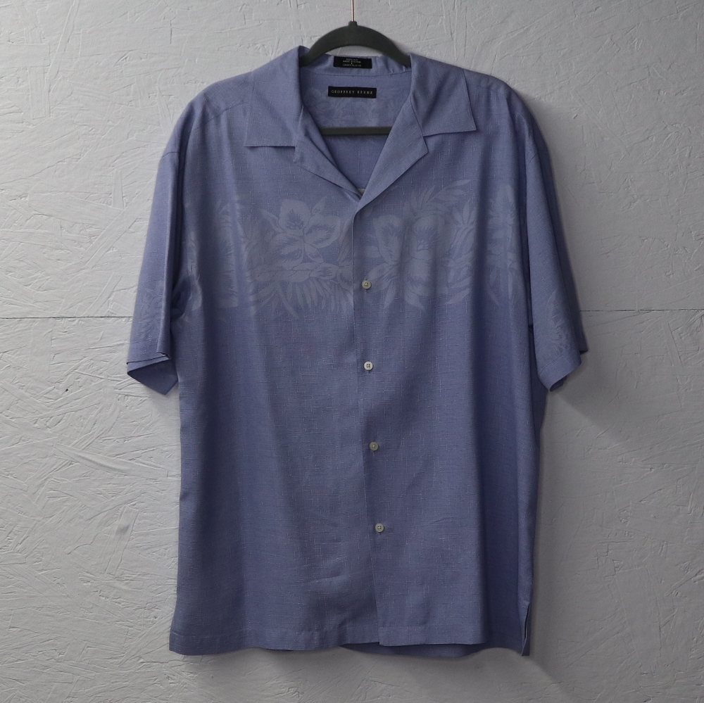 Geoffrey Beene 100% Silk Short Sleeve Top Large
